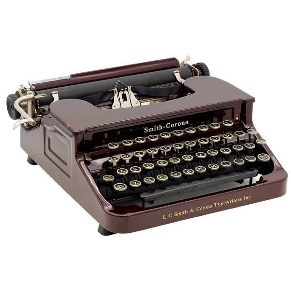 Smith Corona 1930s Maroon - myTypewriter.com