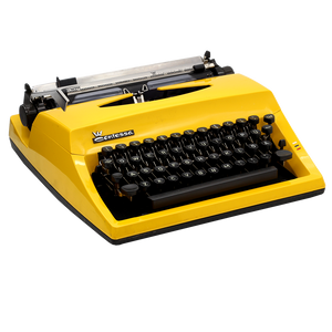 Triumph Contessa Deluxe Portable Typewriter in Yellow