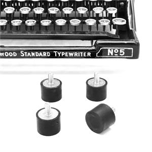 Underwood Standard No.5  Rubber Feet with Threaded Stud (Set of 4)